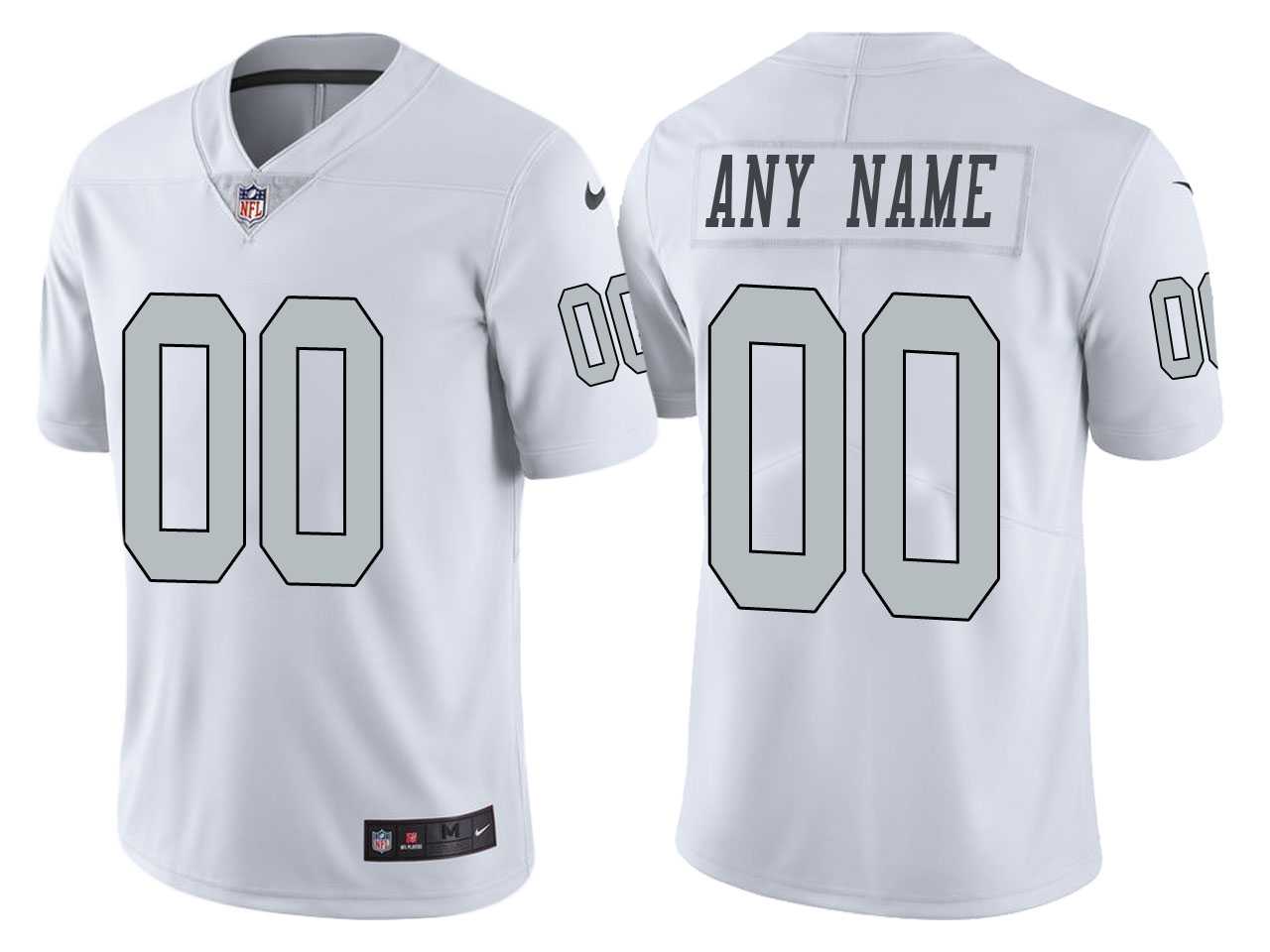 Customized Men & Women & Youth Nike Raiders White Rush Limited Jersey,We sell and wholesale Customized Men & Women & Youth Nike Raiders White Rush Limited Jersey on line form chian!
